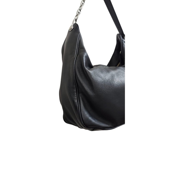 MARC JACOBS THE TEMPO LEATHER HOBO SHOULDER BAG BLACK - Picture 12 of 16